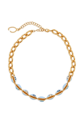 Oscar de la Renta cowrie shell chain necklace - Gold