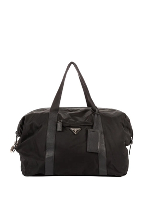 Prada Pre-Owned leather-trim holdall - Black