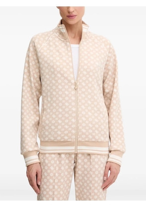 GUESS USA zip-up patterned sweatshirt - Neutrals
