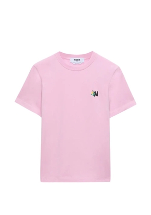 MSGM embroidery T-shirt - Pink