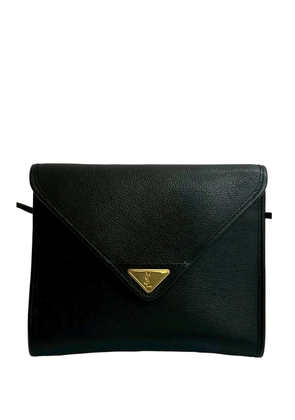 Saint Laurent Pre-Owned 20th Century Leather Envelope Flap crossbody bag - Black