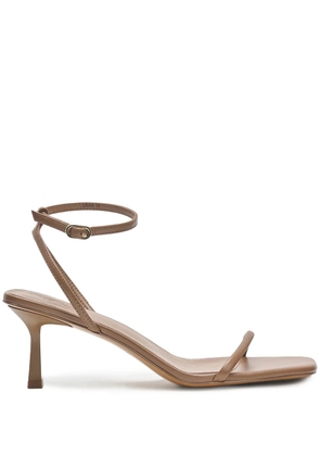 12 STOREEZ buckled 60mm leather sandals - Brown