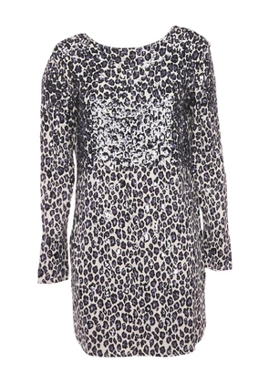 Elisabetta Franchi sequin leopard-print mini dress - Neutrals