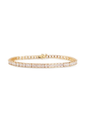 Izabel Display square-cut zirconia tennis bracelet - White