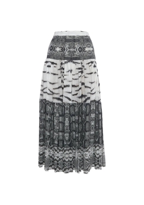 Roberto Cavalli printed silk maxi skirt - Grey