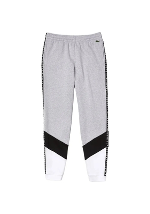 Lacoste signature striped colourblock fleece track pants - Grey