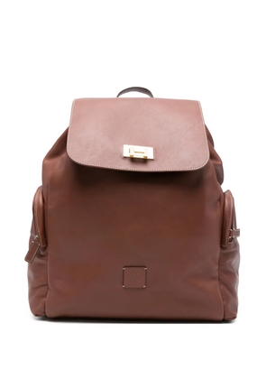 Eleventy leather backpack - Brown