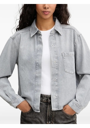 Marc O'Polo pocket-detail collared denim shirt - Grey