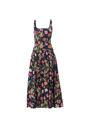 Carolina Herrera floral midi dress - Blue