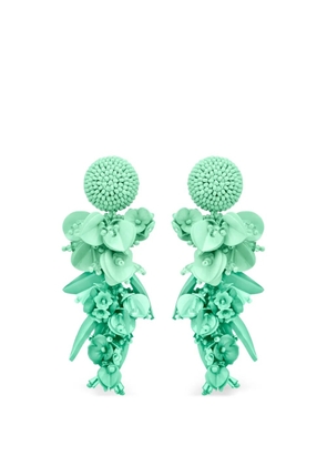 Oscar de la Renta floral drop earrings - Green