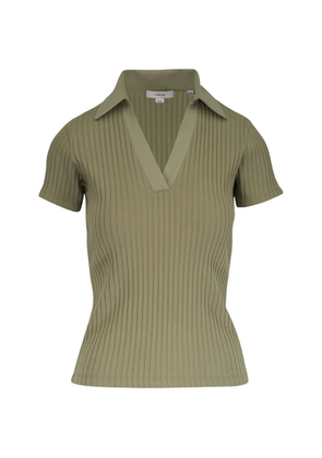Vince ribbed collared T-shirt - Green