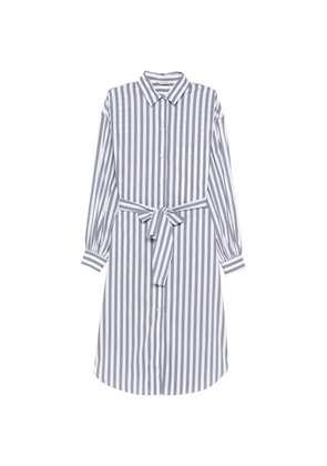Caliban striped belted dress - White