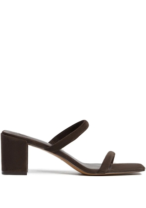 12 STOREEZ 65mm double-straps heeled sandals - Brown