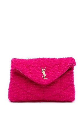 Saint Laurent Pre-Owned 2021 Toy Boucle Tweed LouLou Puffer clutch bag - Pink