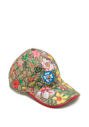 Gucci Pre-Owned floral-print Monogram baseball cap - Neutrals