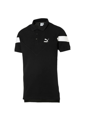 PUMA Iconic MCS stripes to sleeves polo shirt - Black