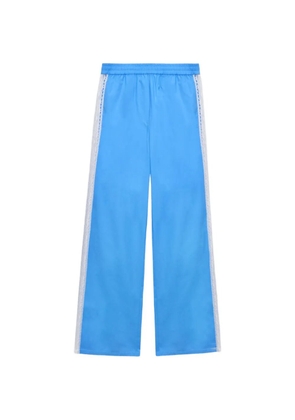 MSGM lace trim trousers - Blue
