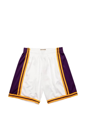 Mitchell & Ness Los Angeles Lakers 1984-85 striped swingman reload shorts - White