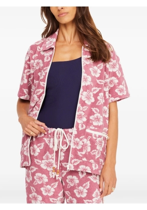 The Upside Lahaina Cabana floral zip shirt - Pink