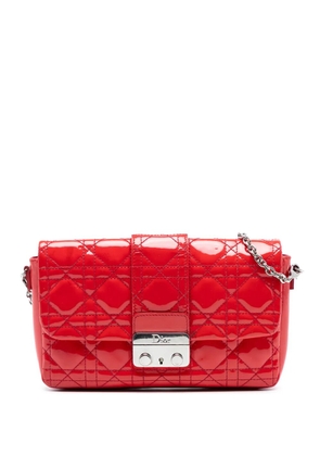Christian Dior Pre-Owned 2012 Patent Cannage New Lock Pouch crossbody bag - Red