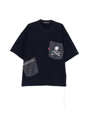 Mastermind Japan logo-appliqué T-shirt - Blue