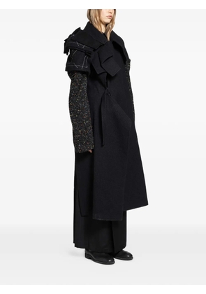 Yohji Yamamoto double-layered belted coat - Black