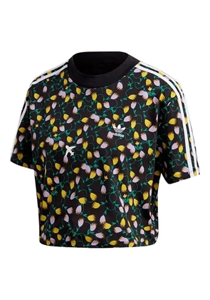 adidas print-detail T-shirt - Black