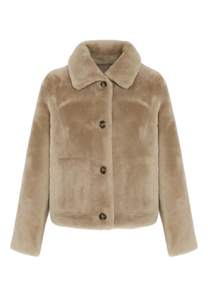 Yves Salomon short reversible jacket - Brown