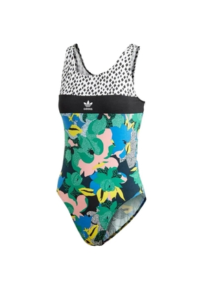 adidas floral-print bodysuit - Black