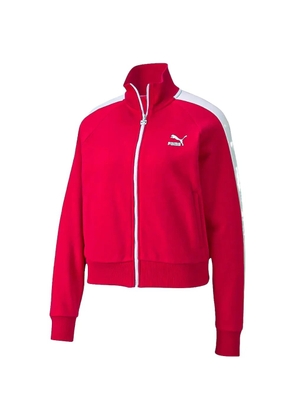 PUMA zip-fastening stripe-detail sweatshirt - Red