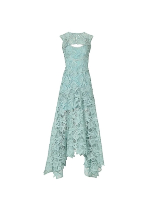 Costarellos Janica keyhole lace gown - Blue