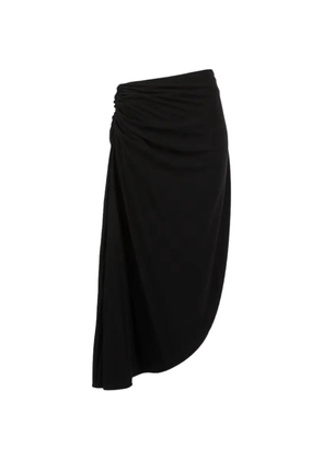 TWINSET gathered slit midi skirt - Black