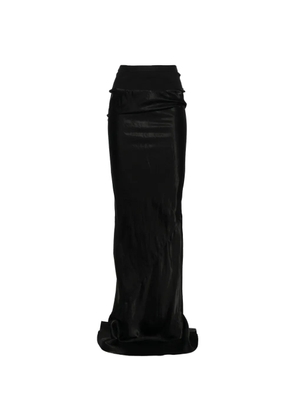 Rick Owens ruched maxi skirt - Black