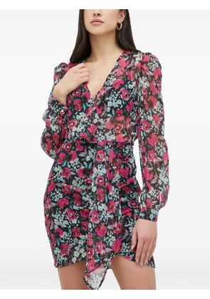 Morgan floral V-neck mini dress - Pink