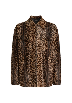 Dolce & Gabbana leopard-print jacket - Brown