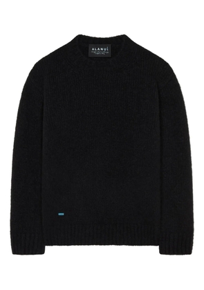 Alanui ribbed crew-neck sweater - Black