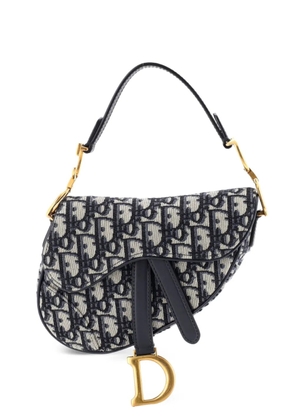 Christian Dior Pre-Owned Saddle Handbag Oblique Canvas Mini shoulder bag - Blue