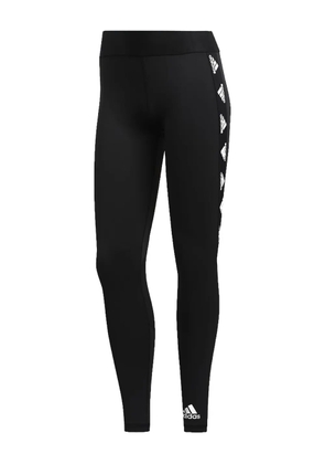 adidas Alphaskin Badge tonal stitching leggings - Black