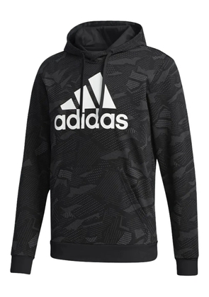 adidas logo-print hoodie - Black