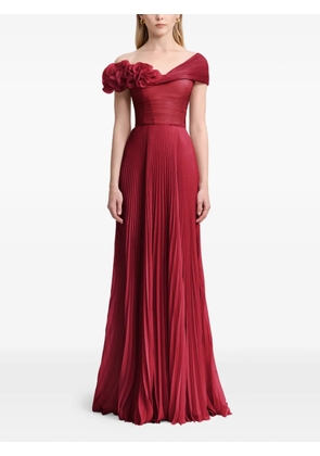 Gemy Maalouf chiffon corset gown - Red