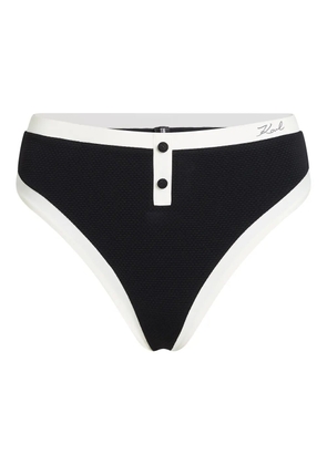Karl Lagerfeld contrasting-trim bikini bottoms - Black