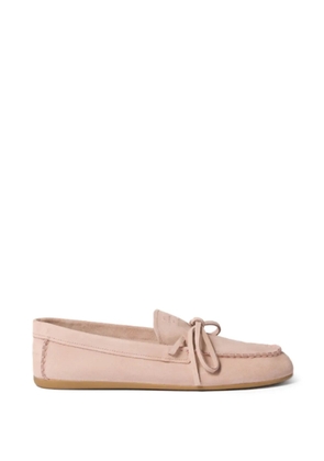 Miu Miu tie-detail leather loafers - Pink