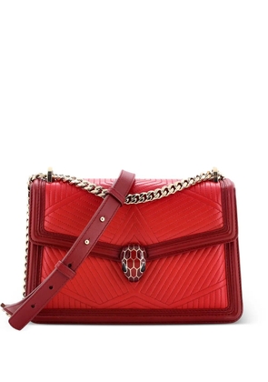 Bvlgari Pre-Owned Serpenti Forever Shoulder Bag Quilted Leather Small crossbody bag - Red