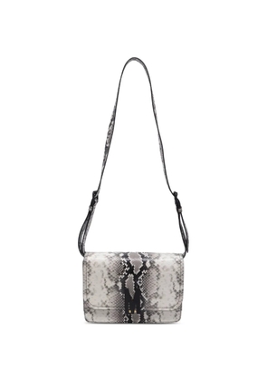 Moschino Pre-Owned M-logo python-print shoulder bag - White