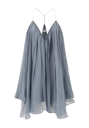 INTO THE EAST V-neck silk top - Blue