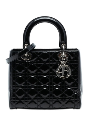 Christian Dior Pre-Owned 2012 Medium Patent Cannage Lady Dior satchel - Black