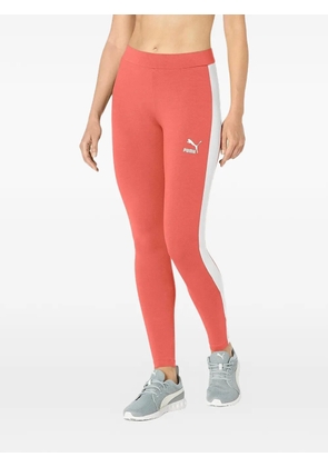 PUMA logo stripe leggings - Red