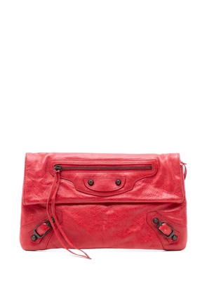 Balenciaga Pre-Owned 2011 Lambskin Motocross Classic Envelope clutch bag - Red