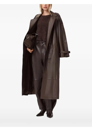 AllSaints Reed belted leather coat - Brown
