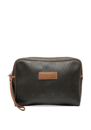 Christian Dior Pre-Owned 20th Century Honeycomb Coated Canvas clutch bag - Black